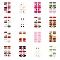 Flower Series Full Cover Nail Decal Stickers, Self Adhesive, Nail Decoration for Women Girls Kids, Mixed Color, 25.5x10~16.5mm, 12pcs/sheet, 16sheet/set