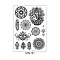 Mandala Pattern Vintage Removable Temporary Water Proof Tattoos Paper Stickers, Mixed Patterns, 21x15cm