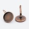 Brass Leverback Earring Findings, Lead Free and Cadmium Free, Red Copper, 25~27x16mm, Tray: 14mm