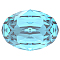 Preciosa&reg MAXIMA Crystal Fancy Stones, Czech Crystal, 435 12 601 Oval, Dura Foiling, 60010 Aqua Bohemica, 14x10mm