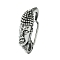 304 Stainless Steel Spring Gate Rings, Buddha Head, Antique Silver, 46.5x11.5x27.5mm, Hole: 9x5mm