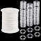 PandaHall Elite 1 Roll Nylon Thread, with 100Pcs Acrylic Linking Rings, Mixed Color, 2mm, 50m/roll