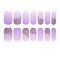 Full Cover Ombre Nails Wraps, Glitter Powder Color Street Nail Strips, Self-Adhesive, for Nail Tips Decorations, Lilac, 24x8mm, 14pcs/sheet