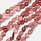 Natural Strawberry Quartz Bead Strands, Tumbled Stone, Nuggets, 3~14x3~14mm, Hole: 1mm, about 15.35 inch