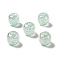 UV Plating Rainbow Iridescent Crackle Acrylic Beads, Column, Medium Aquamarine, 14x15mm, Hole: 3.2mm