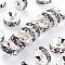 Brass Grade A Rhinestone Spacer Beads, Silver Color Plated, Nickel Free, Rondelle, Black Diamond, 5x2.5mm, Hole: 1mm