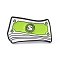 Dollar Money Enamel Pin, Alloy Brooch for Backpack Clothes, Rectangle Pattern, 18x30x1.5mm, Pin: 1.2mm