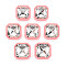 Crystal Rhinestone Square Stud Earrings with 925 Sterling Silver Pins for Women, Pink, 22.5x22.5mm, Pin: 0.6mm