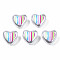 3D Printed ABS Plastic Imitation Pearl Beads, Heart, Colorful, 11x12x7mm, Hole: 1mm