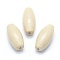 Natural Fossil Coral Beads, Half Drilled, Rice, 42.5~44x19~20mm, Hole: 3mm