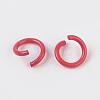 Spray Painted Iron Open Jump Rings IFIN-F149-F19-2