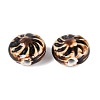 Windmill Spiral Pattern Vintage Handmade Porcelain Beads PORC-N013-19-09-2