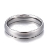 Non-Tarnish 304 Stainless Steel Flat Plain Band Rings STAS-I160-C-P-2