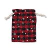Christmas Theme Rectangle Jute Bags with Jute Cord LS-ABAG-E006-01A-2