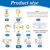 DIY Brass Beads Bracelet/Necklaces Making Kits DIY-PH0030-80-4
