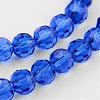 Transparent Glass Bead Strands GLAA-G013-8mm-26-3