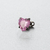 Stainless Steel Cubic Zirconia Heart Dermal Anchor Base/Top for Women Men WGF2D58-05-1