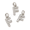 Brass Micro Pave Grade AAA Cubic Zirconia Charms LS-ZIRC-P067-11P-F-NR-1