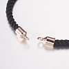 Nylon Twisted Cord Bracelet Making MAK-F019-04RG-2