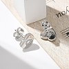 Rack Plating Brass Micro Pave Clear Cubic Zirconia Stud Earrings EJEW-K299-01P-Q-3