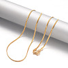 304 Stainless Steel Snake Chain Necklaces NJEW-F195-02A-G-1