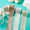 4 Rolls 4 Colors Satin Frayed Ribbon SRIB-TA0001-19-7