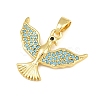 Brass Micro Pave Sky Blue Cubic Zirconia Pendants CU-CBA4A93-01B-G-2