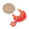 Imitation Austrian Crystal 5301 Glass & TOHO Round Seed Beaded Pendant PALLOY-MZ00179-01-2