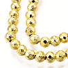 Electroplate Non-magnetic Synthetic Hematite Bead Strands G-Q465-16G-2