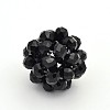 Glass Crystal Round Woven Beads GLAA-A034-8mm-A08-1