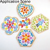 Pearlized Plated Opaque Glass Cabochons PORC-S778-8x12-M-3