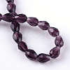 Transparent Glass Bead Strands GLAA-R024-6x8mm-09-3