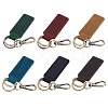 6Pcs 6 Colors Cowhide Leather Keychain KEYC-PH0002-15-1