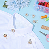6Pcs Zinc Alloy & Rhinestone Cufflinks BUTT-PH0001-83LG-4
