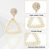 4 Pairs 4 Styles Rattan Dangle Stud Earrings EJEW-SP0001-16A-5