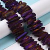 Natural Quartz Crystal Points Beads Strands G-K181-B18-4