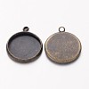 Brass Pendant Cabochon Settings X-KK-B534-D-AB-NF-2