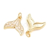 Brass Enamel Pendants ZIRC-F148-08G-2