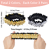 6 Pairs 2 Colors Polycotton Elastic Garter Leg Ring AJEW-GF0008-40-2