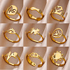 Personality Special-Interest 304 Stainless Steel Finger Rings for Women FS-WG32BFC-02-2