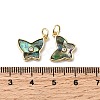 Brass Micro Pave Cubic Zirconia Pendants KK-K384-22B-G-3