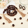350Pcs 9 Styles Wood Large Hole European Beads WOOD-OC0003-79-5