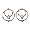 Alloy with Synthetic Turquoise Pendants FIND-B055-01D-1