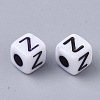 White Opaque Acrylic Beads MACR-R869-02Z-2