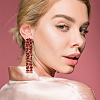 4 Pairs 4 Colors Alloy Rhinestone Stud Earrings for Women EJEW-AN0004-35-6