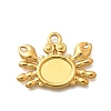 304 Stainless Steel Pendant Cabochon Settings STAS-E545-04F-G-1