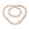 Transparent Electroplate Glass Beads Strands EGLA-C002-PL03-3