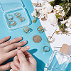9Pcs 9 Styles Ion Plating(IP) 304 Stainless Steel Open Cuff Ring Components STAS-WR0001-34-3