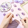 10Pcs Natural Amethyst Pendants PALLOY-CJ00158-4