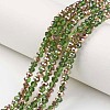 Electroplate Transparent Glass Beads Strands EGLA-A034-T2mm-N02-1